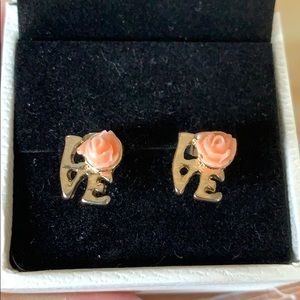 Love rose earrings